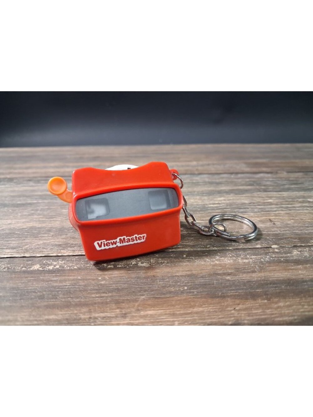 1990's Viewmaster Keychain Red Mini Sea Creature Reel Plastic Bag Tag Charm Read